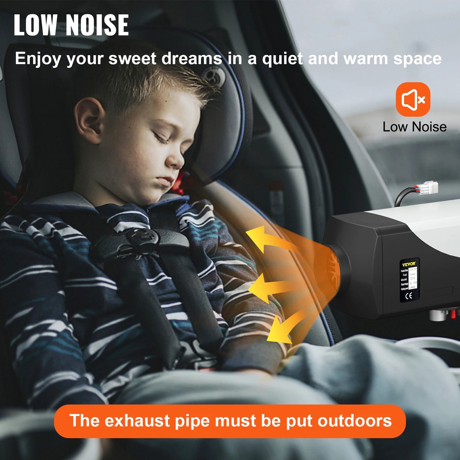 SucceBuy Diesel Heater 12V Diesel Air Heater 8KW Diesel Parking Heater Remote Control with LCD Switch for Car Truck Motor-home