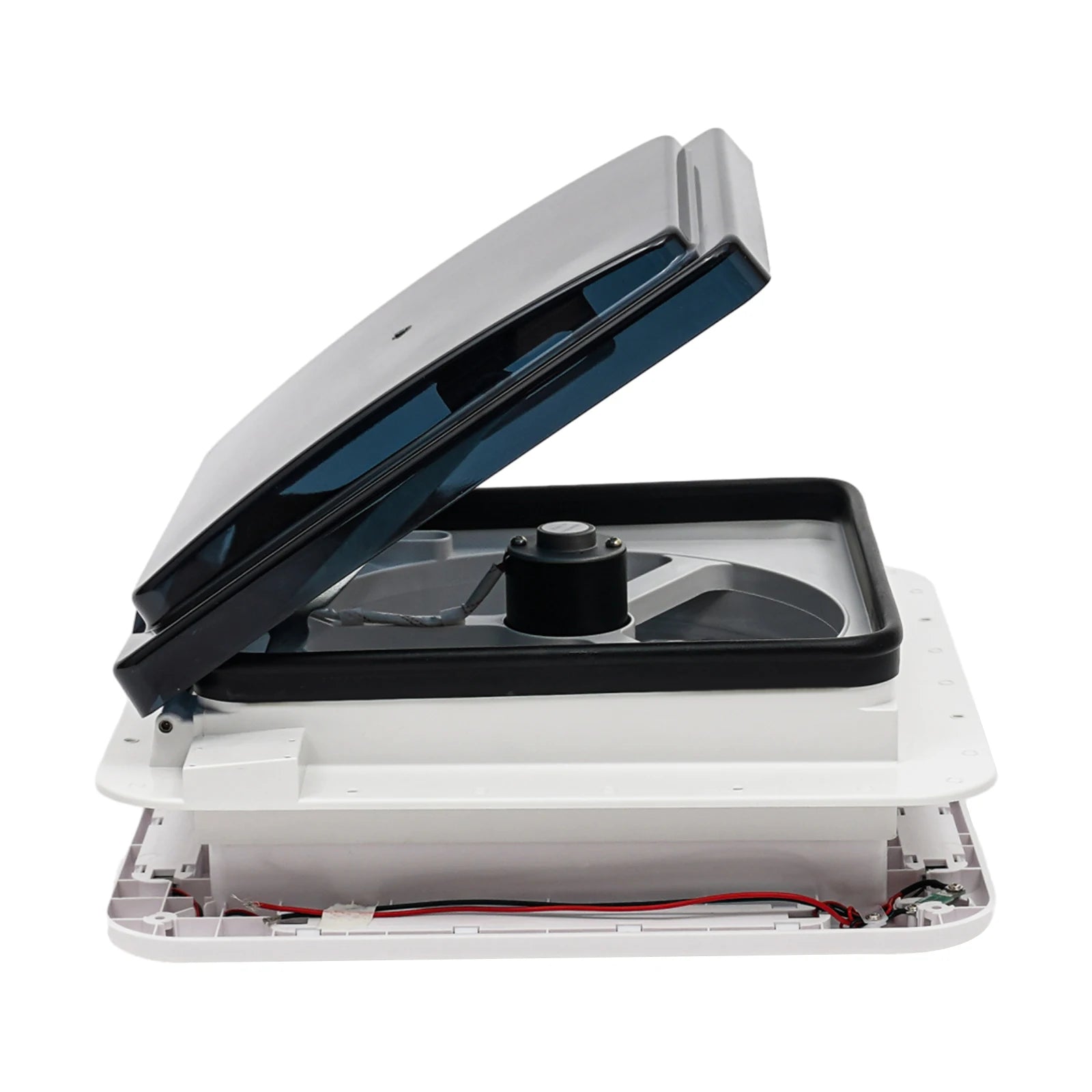 12V Caravan Ventilation Skylight RV Fan Vent Camper Exhaust Fan Shower Roof 280x280mm with LED Light