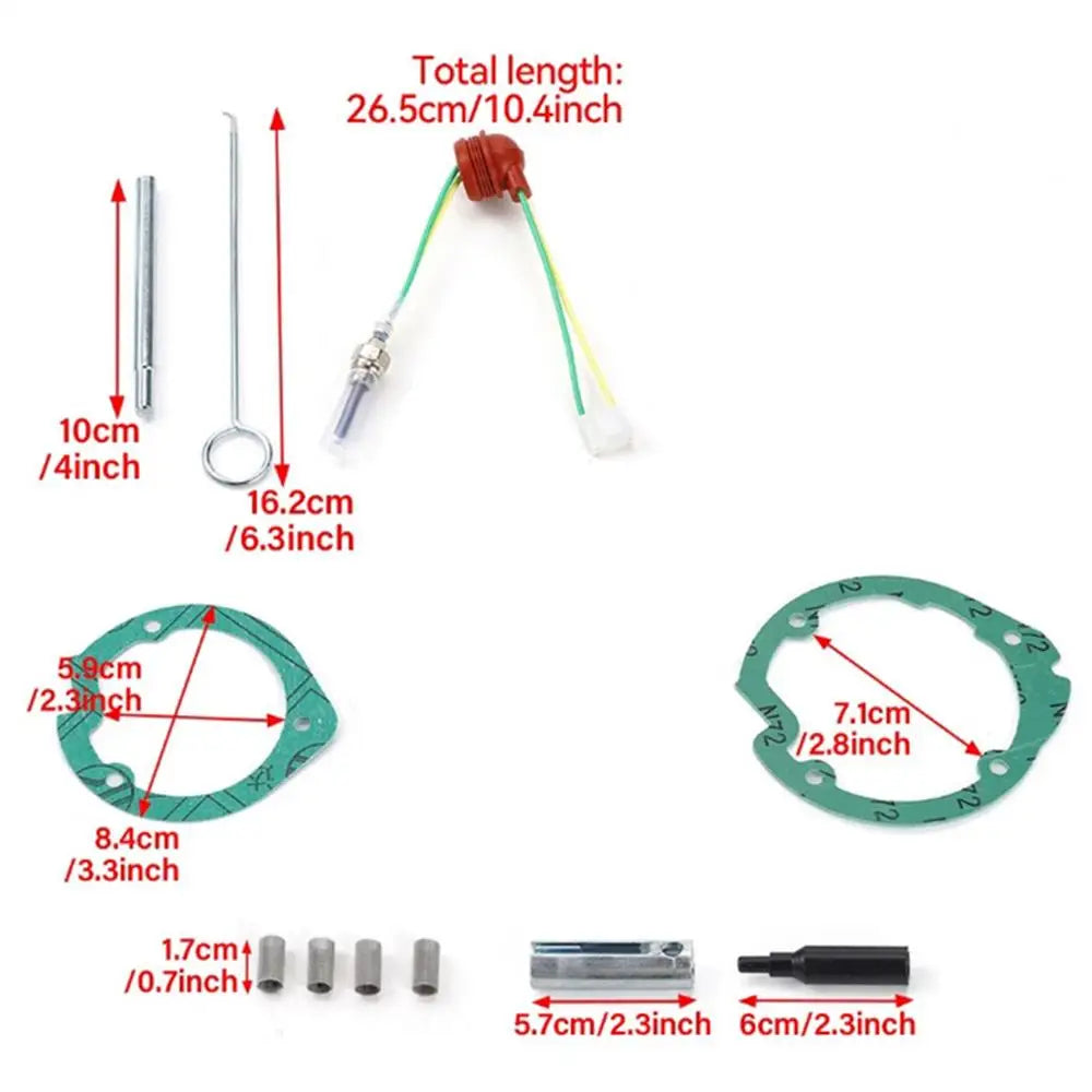 Glow Plug Repair Kit 12V 2KW 5KW Air Diesel Parking Heater Repair Parts Car Truck Boat Parking Heating Ignition Plug Kit ﻿