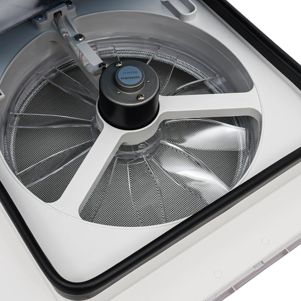 12V Caravan Ventilation Skylight RV Fan Vent Camper Exhaust Fan Shower Roof 280x280mm with LED Light