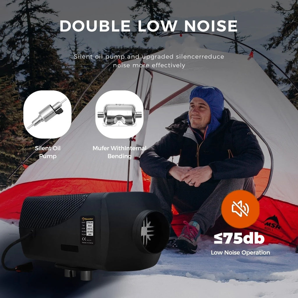 Sunster 2KW  Air Diesel Heater 12V Universal Car Parking Heater Autonomy With Remote LCD Monitor Voice Broadcast for Mot