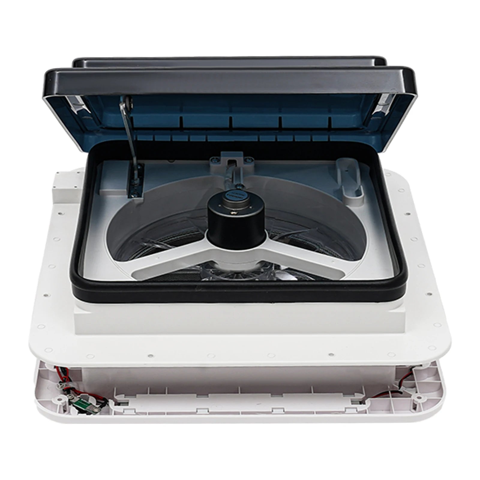 12V Caravan Ventilation Skylight RV Fan Vent Camper Exhaust Fan Shower Roof 280x280mm with LED Light