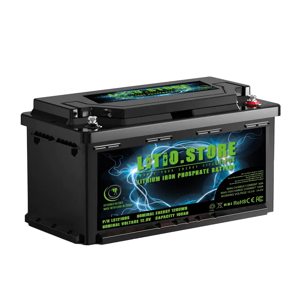 Batteria LiFePO4 12V 100Ah Litio Store LFP 100A BMS 1280Wh sottosedile 11482 - LiFePO4 Battery