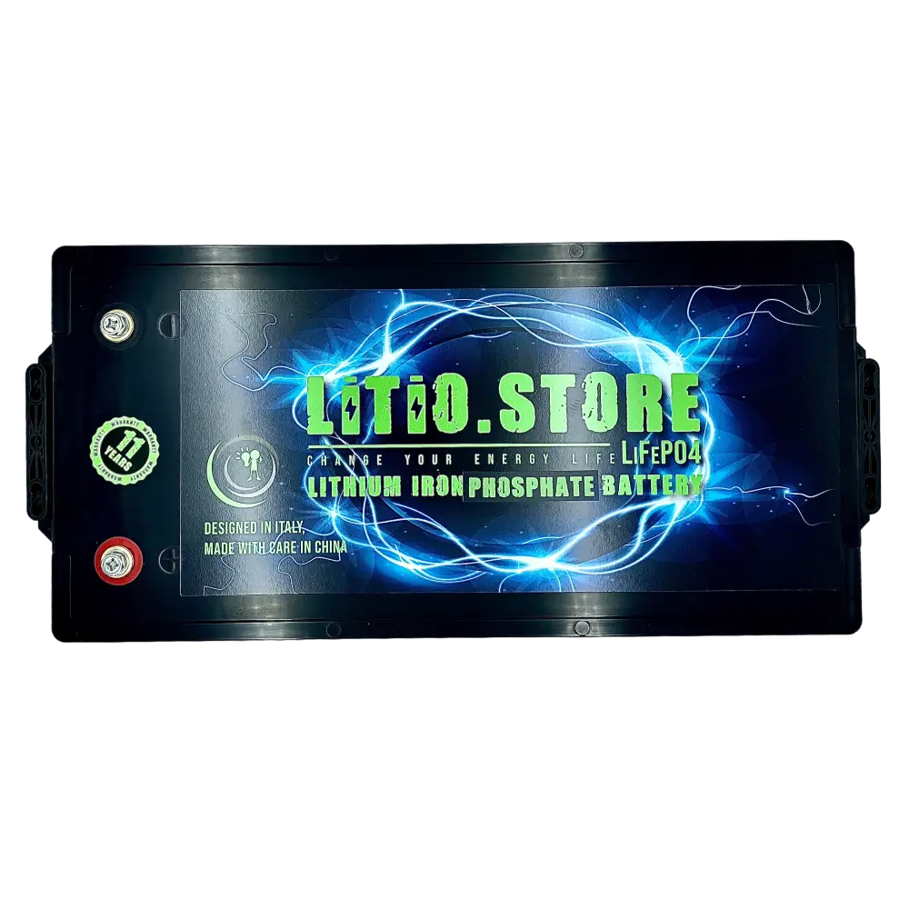 Batteria LiFePO4 12V 200Ah Bluetooth Litio Store LFP 150A BMS 2560Wh 11486 - LiFePO4 Battery