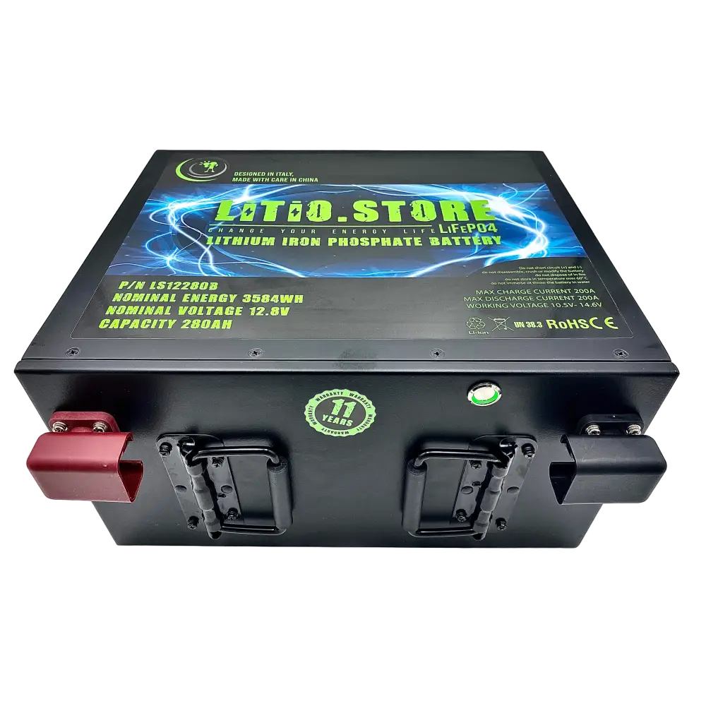 Batteria LiFePO4 12V 280Ah Sottosedile Bluetooth Litio Store LFP 200A BMS 3584Wh 11487 - LiFePO4 Battery