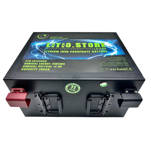 Batteria LiFePO4 12V 280Ah Sottosedile Bluetooth Litio Store LFP 200A BMS 3584Wh 11487 - LiFePO4 Battery