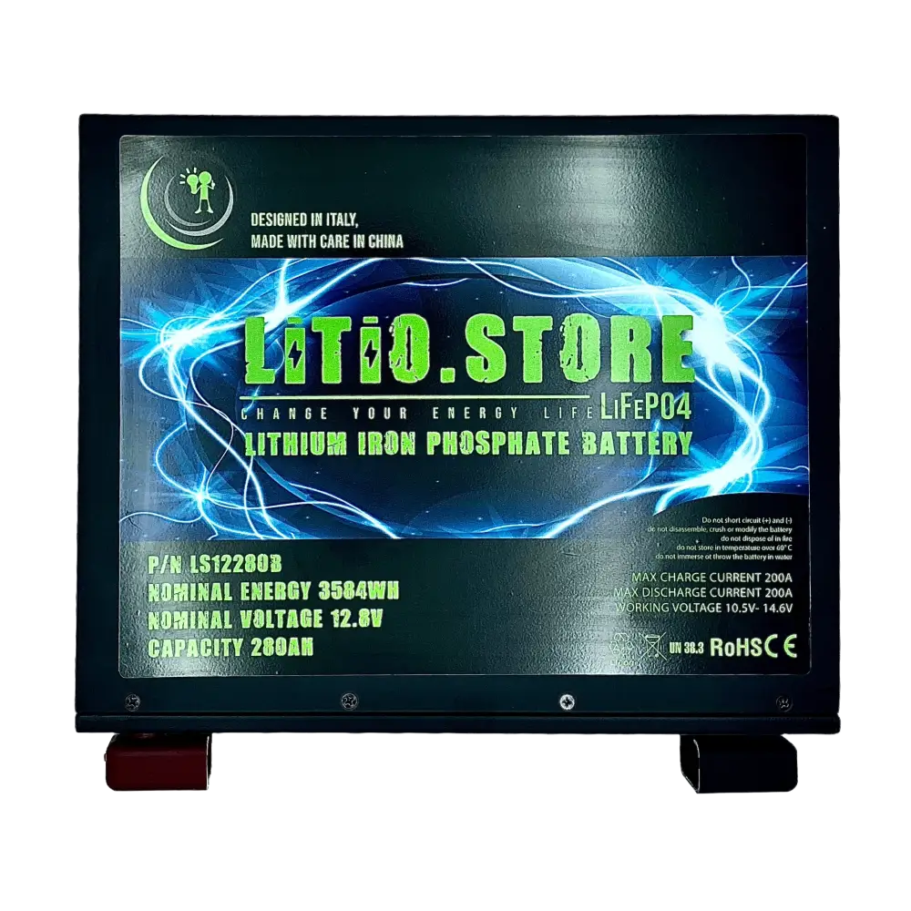 Batteria LiFePO4 12V 280Ah Sottosedile Bluetooth Litio Store LFP 200A BMS 3584Wh 11487 - LiFePO4 Battery