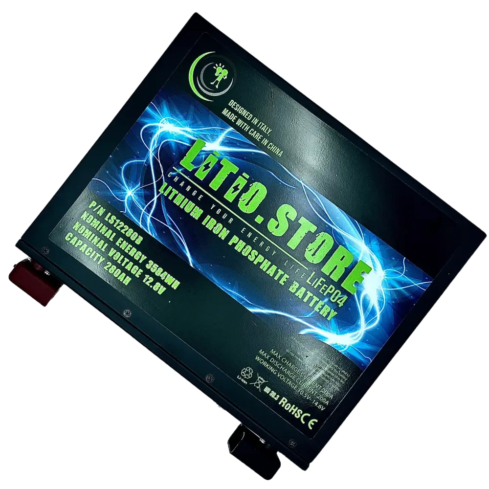 Batteria LiFePO4 12V 280Ah Sottosedile Bluetooth Litio Store LFP 200A BMS 3584Wh 11487 - LiFePO4 Battery