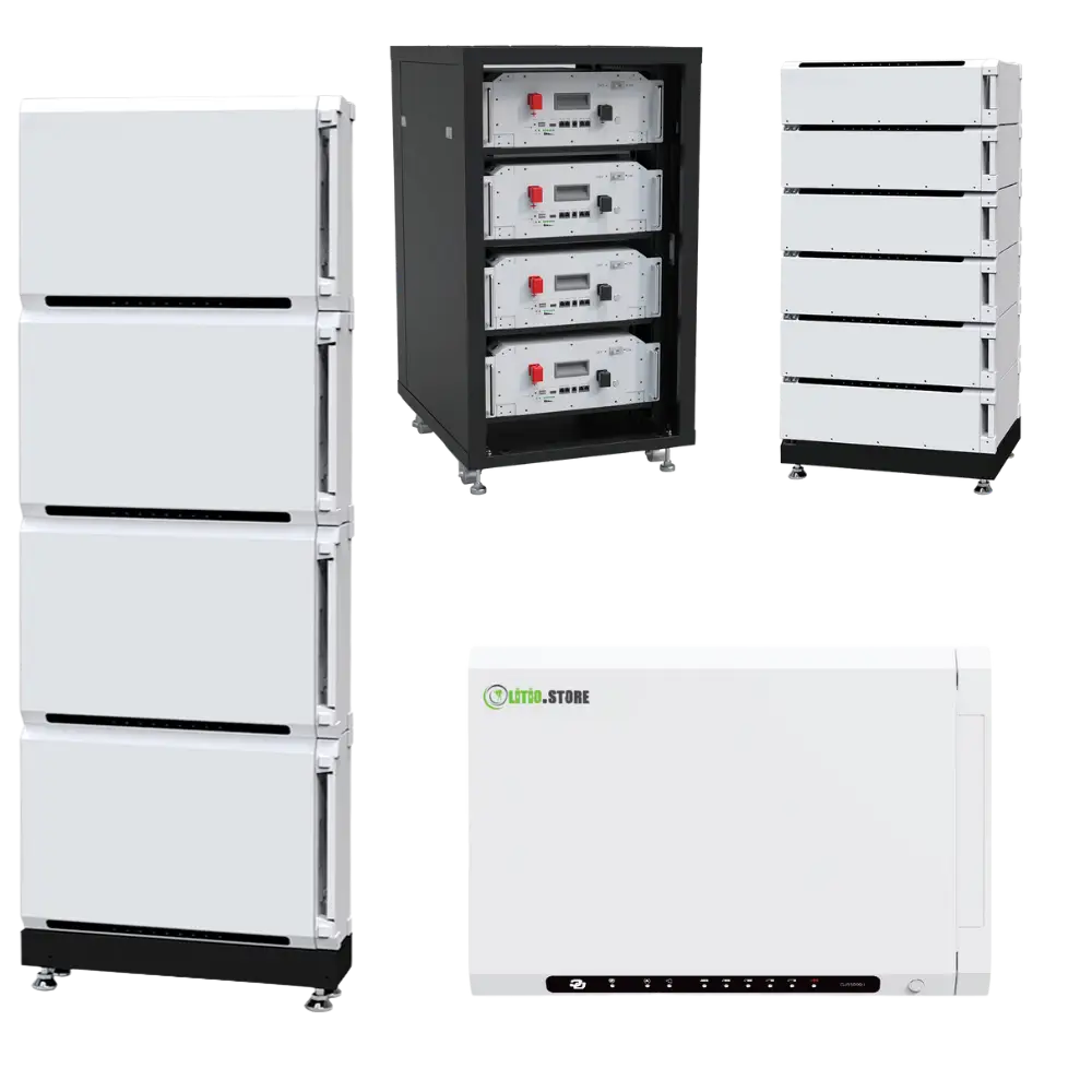 Batteria LiFePO4 48V 100Ah-600Ah Accumulo Multifunzionale Litio Store LFP 5120Wh-30kWh Serie Home stack rack wall mount