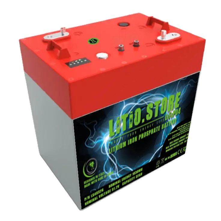 Batteria LiFePO4 48V 32Ah litio-ferro-fosfato 100A BMS 1638Wh GC2 per Golf Car Litio Store Serie PRO 11528 - LiFePO4