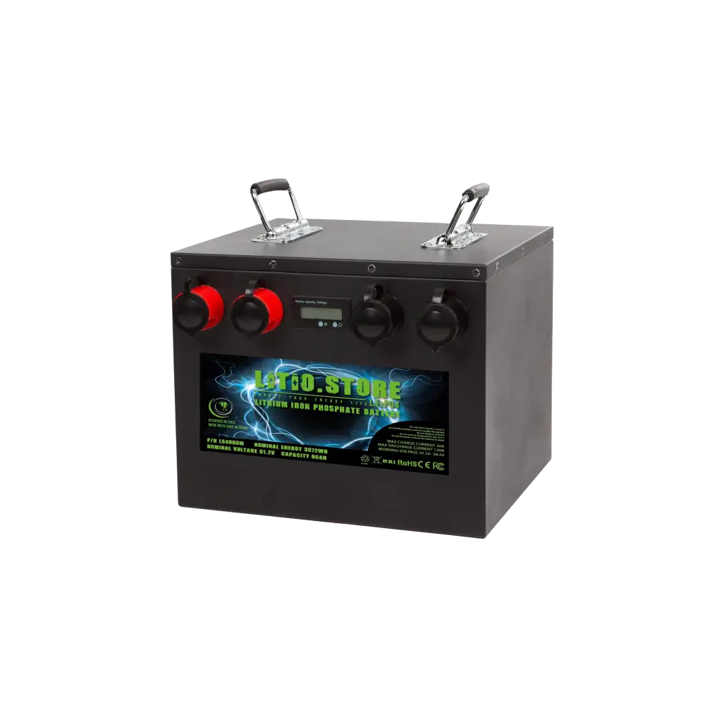 Batteria LiFePO4 48V 60Ah litio-ferro-fosfato 120A BMS 3072Wh per Barche - Golf Cars - Litio Store Serie PRO - LiFePO4