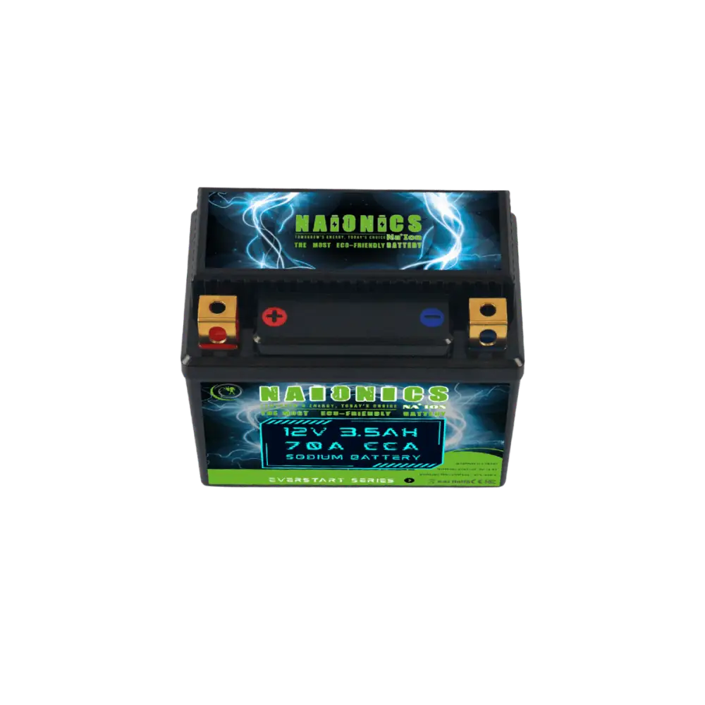 NAIONICS 12V 4.5Ah 130A CCA - Batteria al Sodio Avviamento Moto EverStart Series NAM12N7B