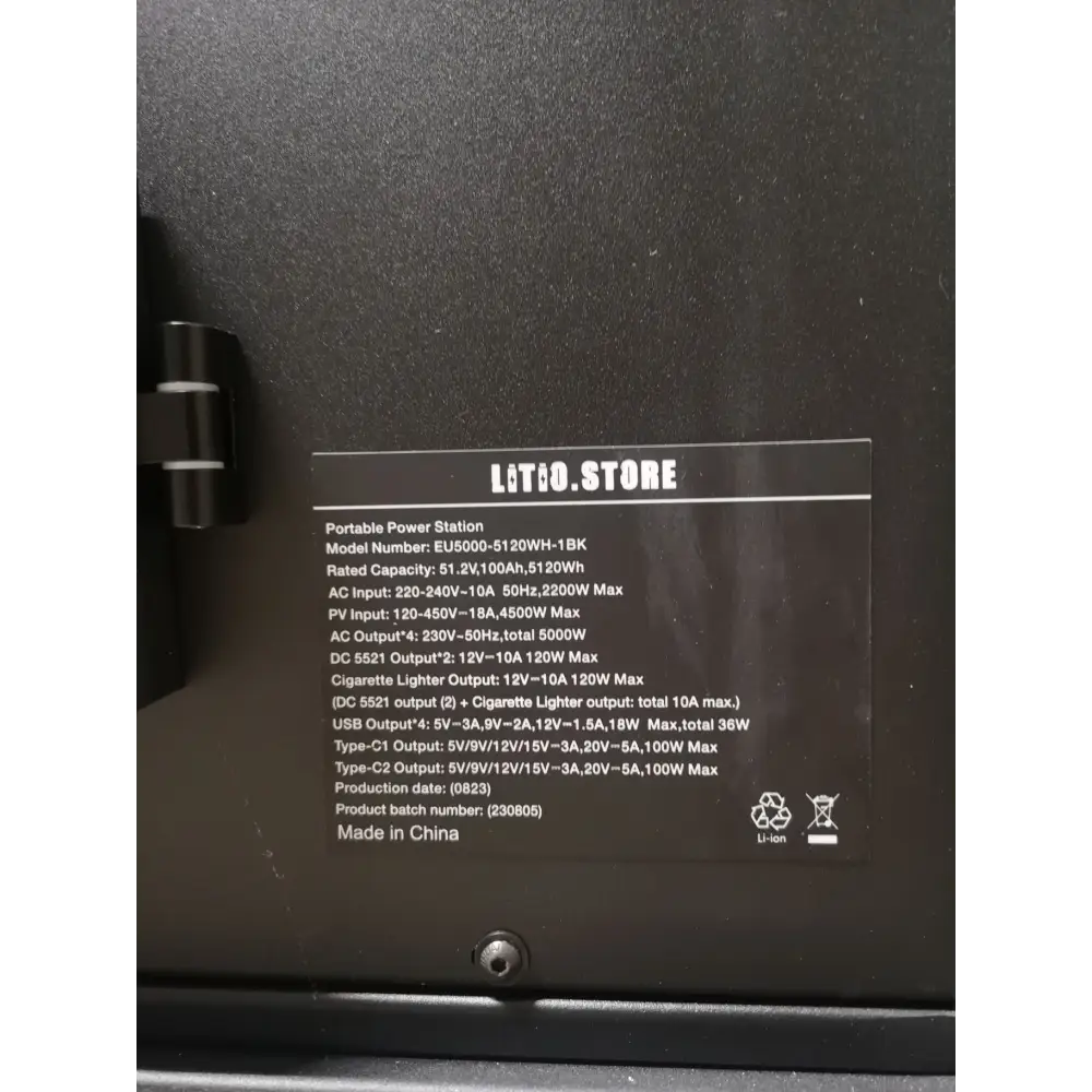 Power Station Litio Store G5000E - 5000W inverter - 10kWh batterie LiFePO4 - MPPT max 4500W pannelli solari 120-450V